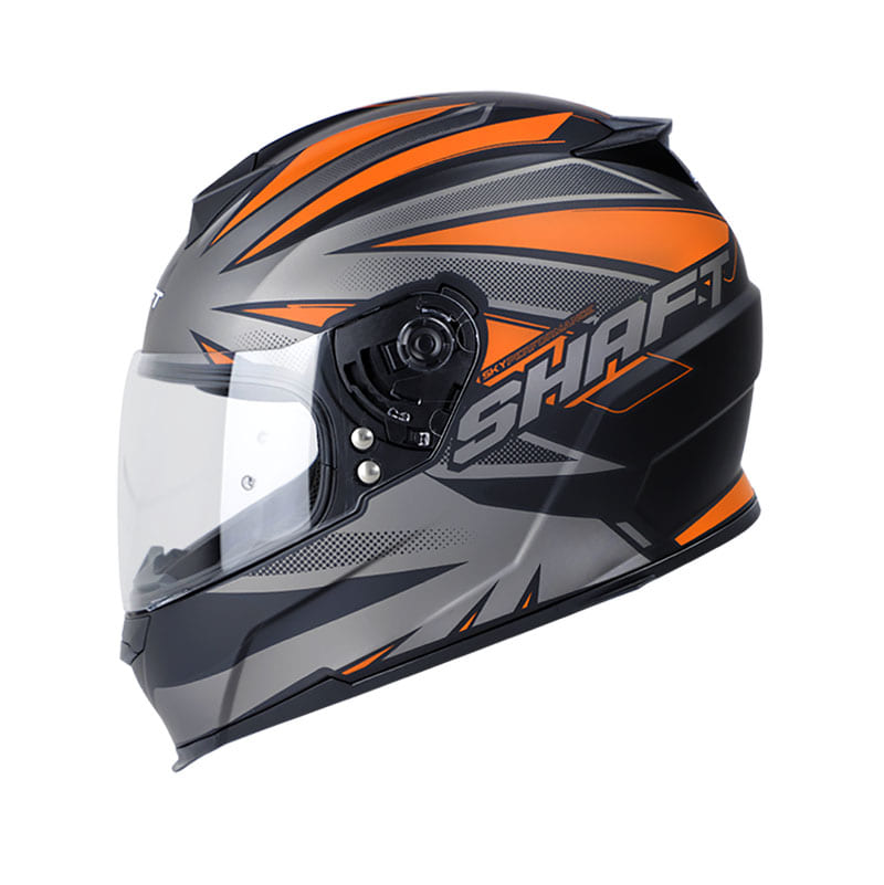 CASCO SHAFT SH-502 OLAF MATE NEGRO NARANJA NEON