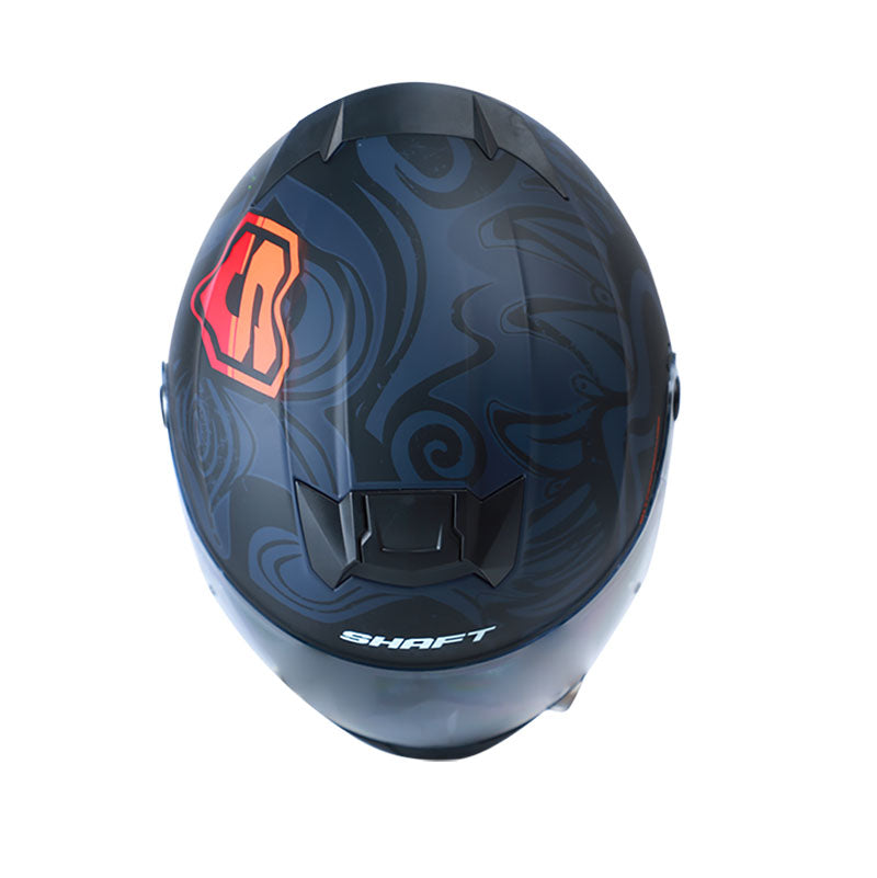 CASCO SHAFT SH-502 PSICOTRIP AZUL NAVY NARANJA NEON