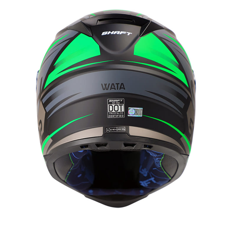 CASCO SHAFT SH-502 WATA MATE NEGRO VERDE NEON