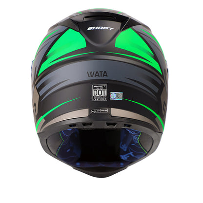 CASCO SHAFT SH-502 WATA MATE NEGRO VERDE NEON