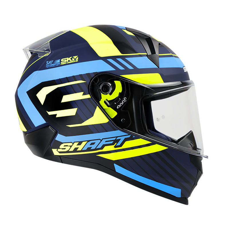 CASCO SHAFT SH-560 BRIGHT MATE AZUL NAVY AMARILLO NEON