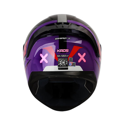 CASCO SHAFT SH-582SP KAOS NEGRO FUCSIA NEON