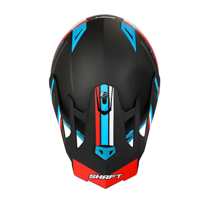 CASCO SHAFT SH-MX33 RAPTOR DEX MATE NEGRO ROJO AZUL