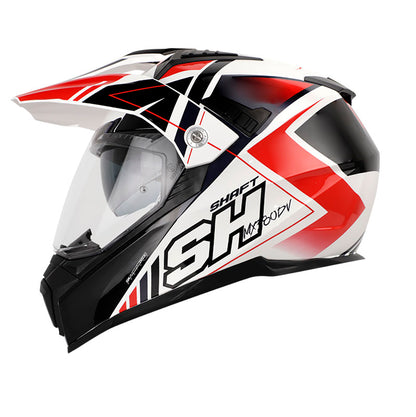 CASCO SHAFT SH-MX380DV HYPER BLANCO ROJO
