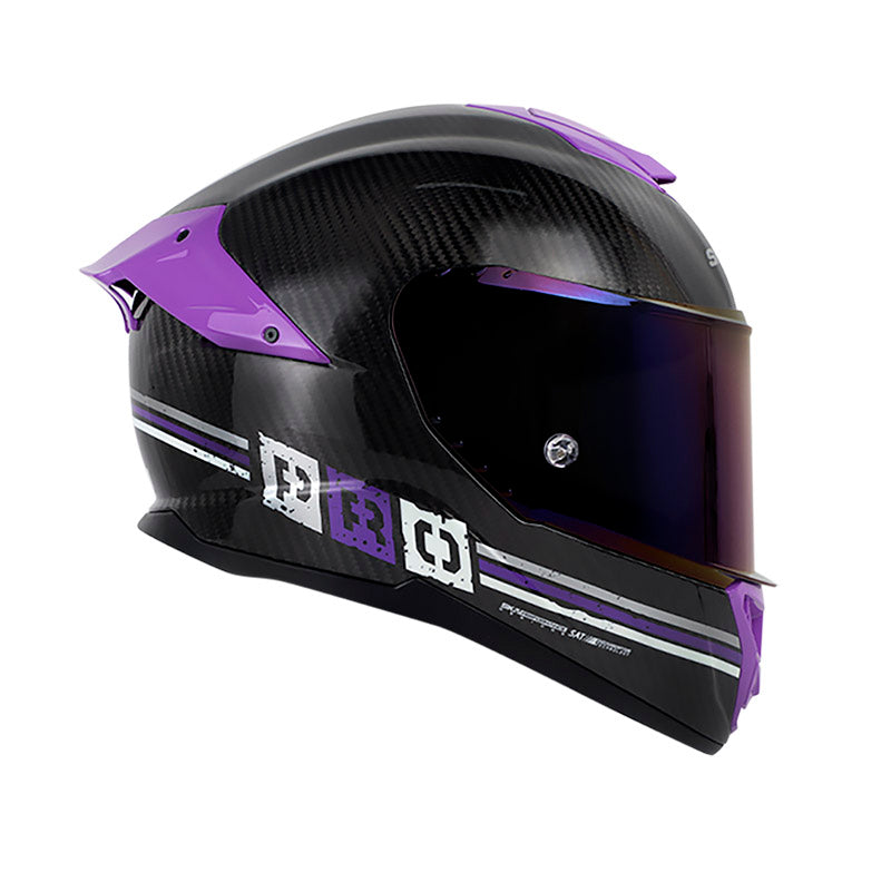 CASCO SHAFT SH-620C EVO STENCIL NEGRO MORADO VISOR IRIDIUM