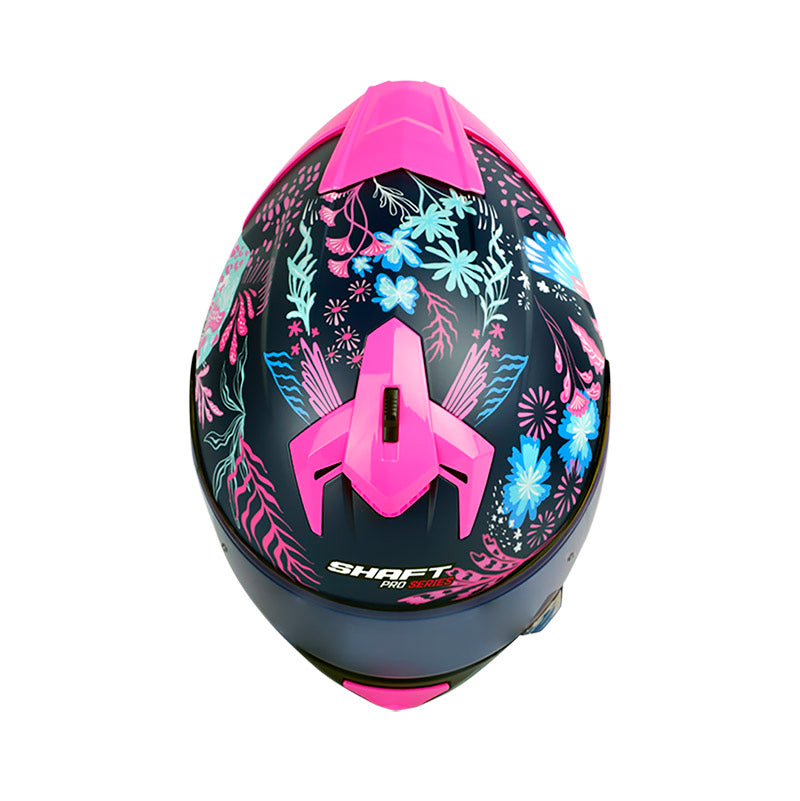 CASCO SHAFT SH-610EVO BLOOM MATE AZUL NAVY ROSADO IRIDIUM