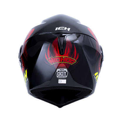 CASCO ICH ICH-3110DV NIDHOG NEGRO ROJO VISOR RAMDON