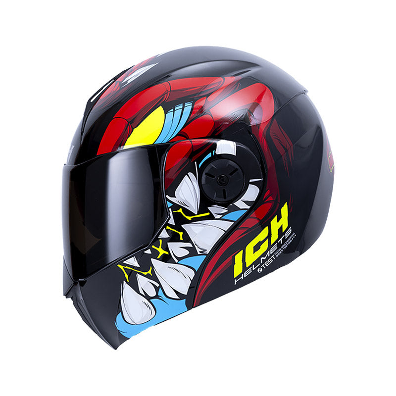 CASCO ICH ICH-3110DV NIDHOG NEGRO ROJO VISOR RAMDON