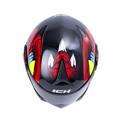 CASCO ICH ICH-3110DV NIDHOG NEGRO ROJO VISOR RAMDON