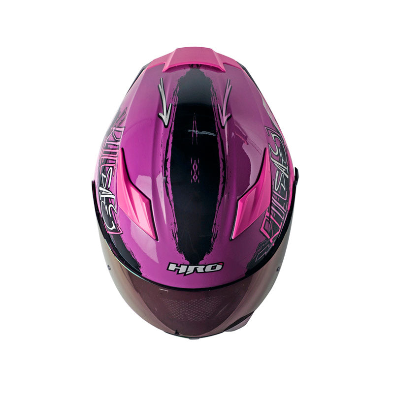 CASCO HRO HRO-514DV GRUNGE MORADO FUCSIA VISOR MORADO