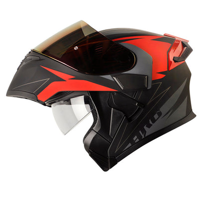 CASCO HRO HRO-3400DV BREAKS NEGRO ROJO VISOR IRIDIUM