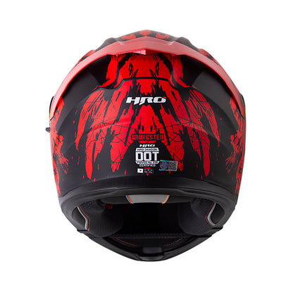 CASCO HRO HRO-3440 DV GRUNGSTER MATE NEGRO ROJO VISOR IRIDIUM