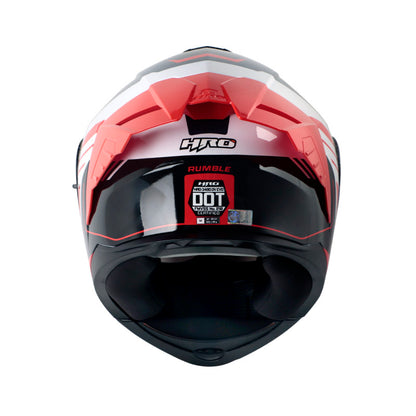 CASCO HRO HRO-3480DV EVO RUMBLE BLANCO ROJO VISOR IRIDIUM