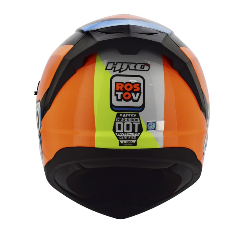 CASCO HRO HRO-518DV ROSTOV NEGRO NARANJA NEON
