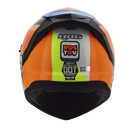 CASCO HRO HRO-518DV ROSTOV NEGRO NARANJA NEON