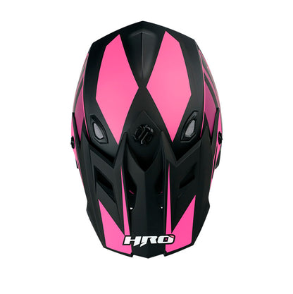 CASCO HRO HRO-MX03 WAYLER MATE NEGRO FUCSIA NEON