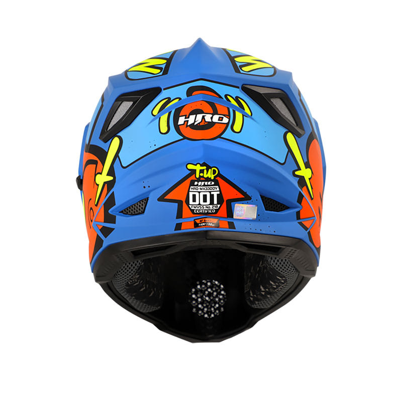 CASCO HRO-MX330DV T-UP MATE AZUL AMARILLO NEON