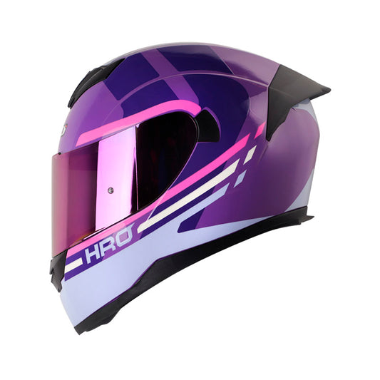 CASCO HRO HRO-511 NET MORADO FUCSIA VISOR IRIDIUM MORADO