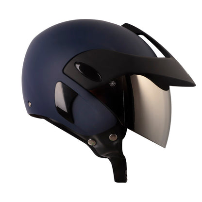 CASCO ICH ICH-205 SOLID AZUL PLATA VISOR IRIDIUM PLATA