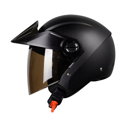 CASCO ICH ICH-102 SOLID MATE NEGRO SILVER VISOR HUMO
