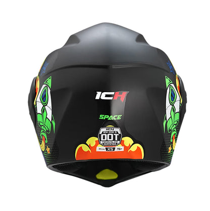 CASCO ICH ICH-3110S SPACE MATE NEGRO VERDE NEON