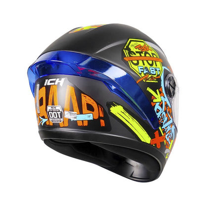 CASCO ICH ICH-501SP BRAAP MATE NEGRO AMARILLO NEON