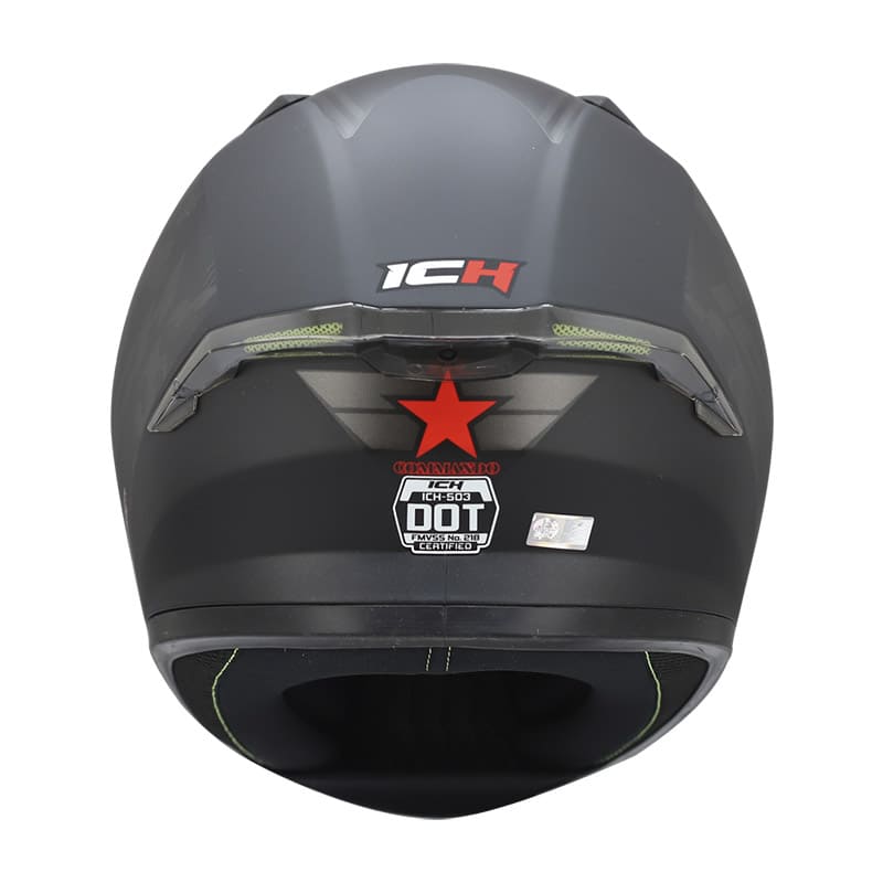 CASCO ICH ICH-503SP COMMANDO MATE NEGRO ROJO