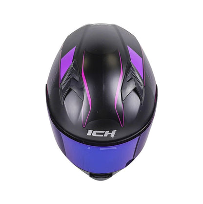 CASCO ICH ICH-503SP WIKEN MATE NEGRO FUCSIA VISOR AZUL