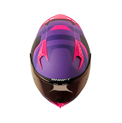 CASCO SHAFT SH-526SP LORE MATE MORADO FUCSIA NEON VISOR HUMO