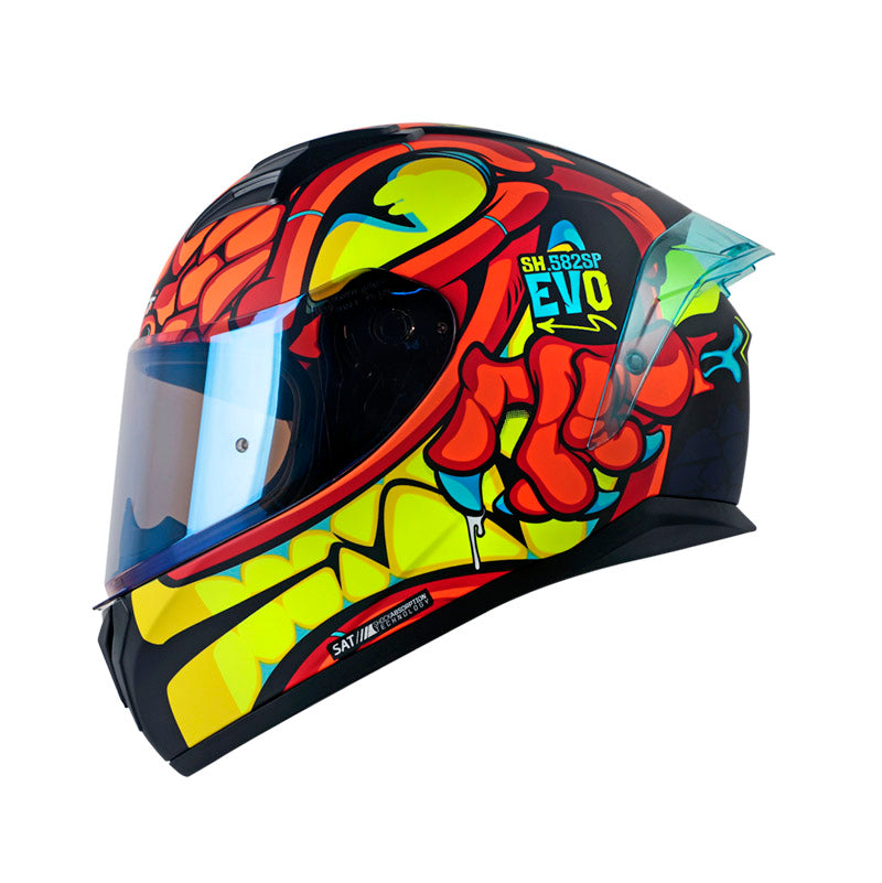 CASCO SHAFT SH-582SP DRAKARYS MATE NARANJA NEON VISOR IRIDIUM