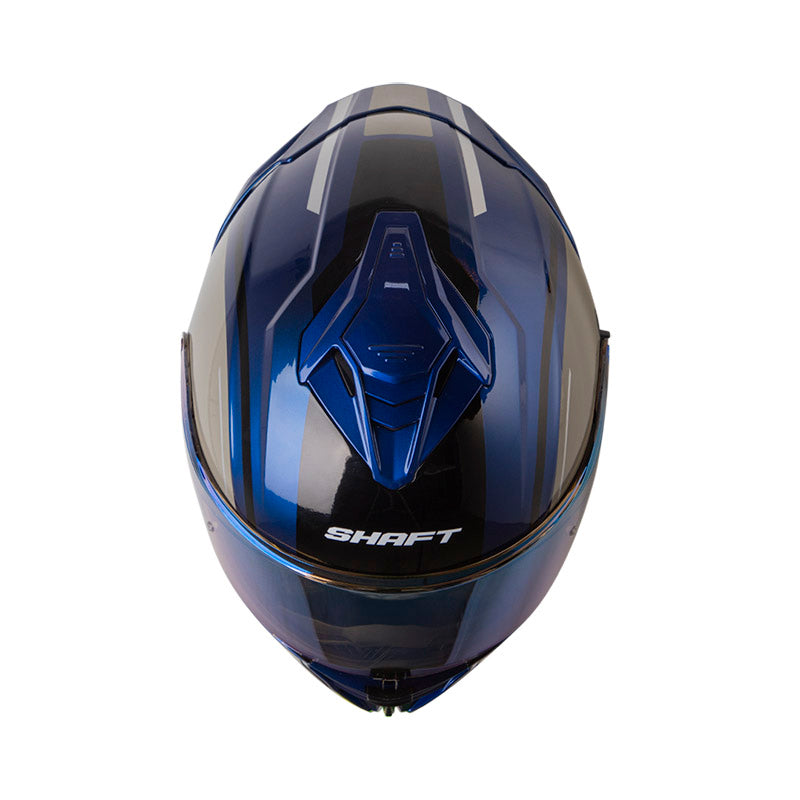 CASCO SHAFT SH-598GTR ADIV AZUL METALIZADO PLATA IRIDIUM