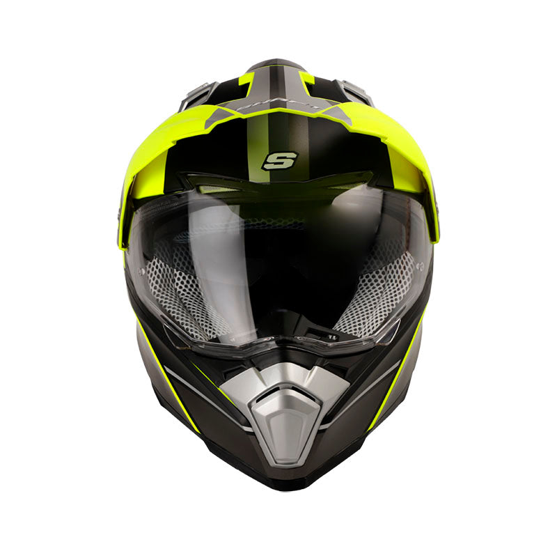 CASCO SHAFT SH-MX380DV DOTS MATE AMARILLO NEON PLATA