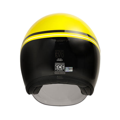 CASCO SHAFT SH-121 SCRAMBLE STRIPES AMARILLO NEON VISOR HUMO