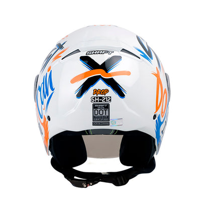 CASCO SHAFT SH-212 DROP BRILLANTE NARANJA NEON VISOR HUMO