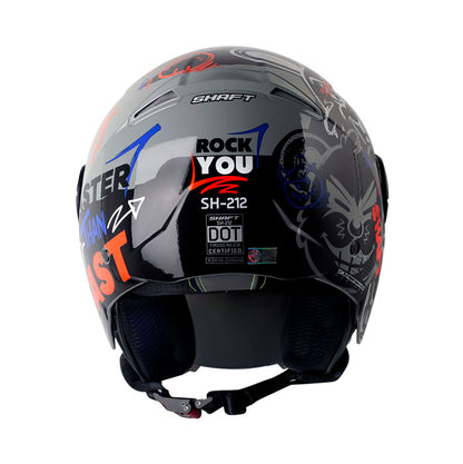 CASCO SHAFT SH-212 ROCK YOU GRIS BLANCO VISOR IRIDIUM