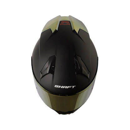 CASCO SHAFT SH-560 SOLID MATE NEGRO ROJO VISOR IRIDIUM ROJO