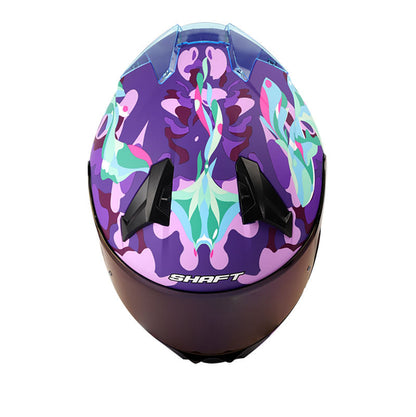 CASCO SHAFT SH-560 AQUARIA MATE MORADO AZUL VISOR IRIDIUM