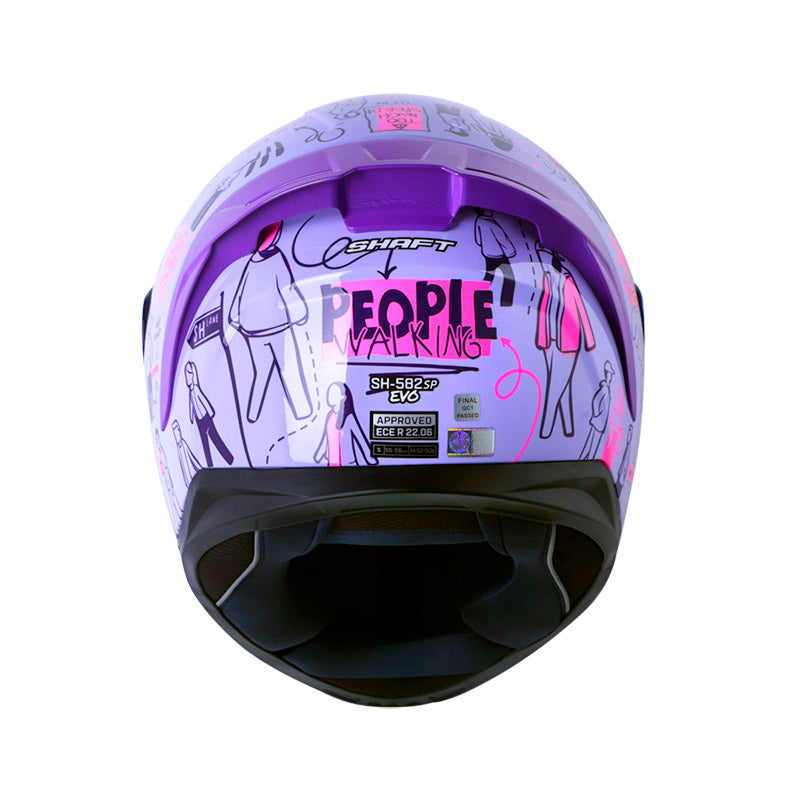 CASCO SHAFT SH-582SP EVO PEOPLE WALKING MORADO CLARO FUCSIA