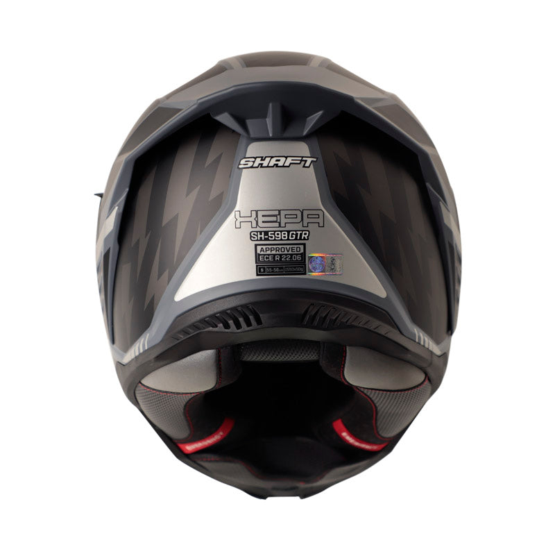 CASCO SHAFT SH-598GTR XEPA GRIS OSCURO GRIS VISOR IR.PLATA