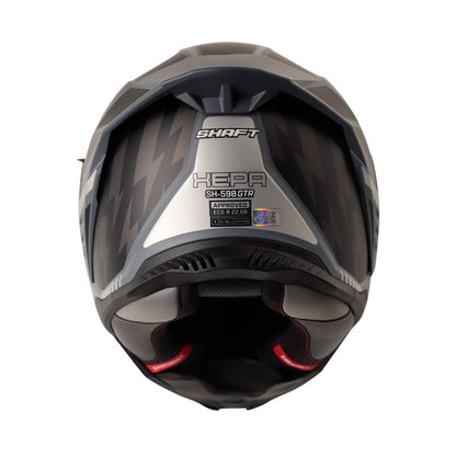 CASCO SHAFT SH-598GTR XEPA GRIS OSCURO GRIS VISOR IR.PLATA