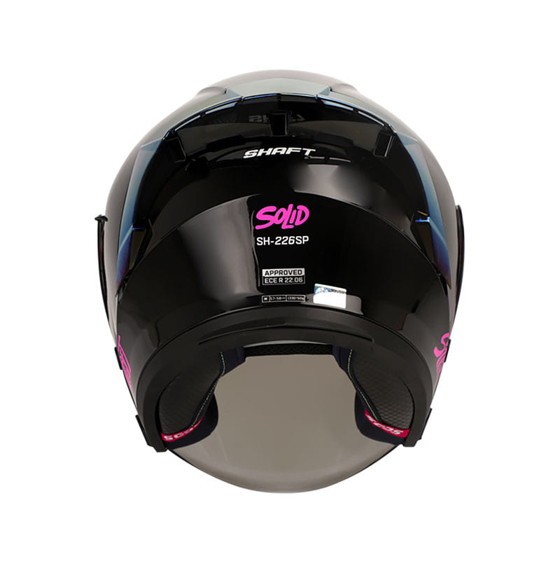 CASCO SHAFT SH-226SP SOLID NEGRO FUCSIA VISOR IRIDIUM MORADO