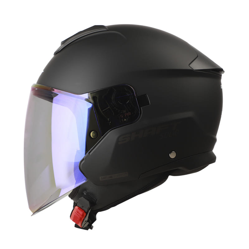 CASCO SHAFT SH-230 SOLID MATE NEGRO VISOR IRIDIUM