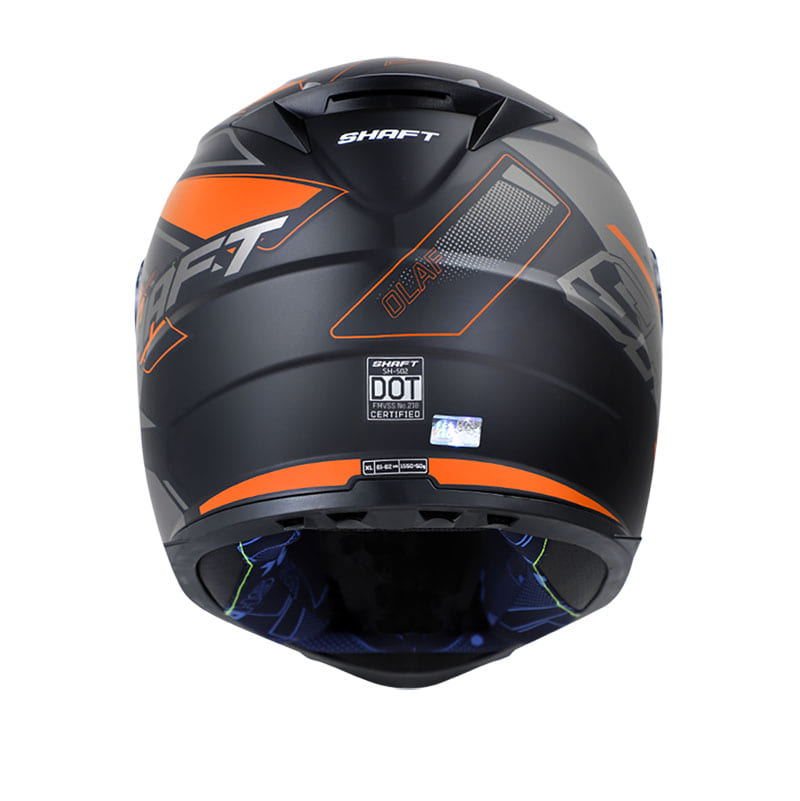CASCO SHAFT SH-502 OLAF MATE NEGRO NARANJA NEON