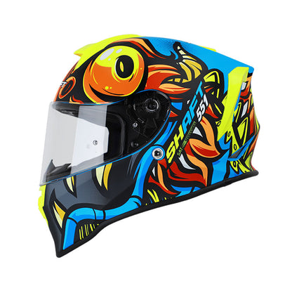 CASCO SHAFT SH-551 TEMPEST MATE AZUL AMARILLO NEON