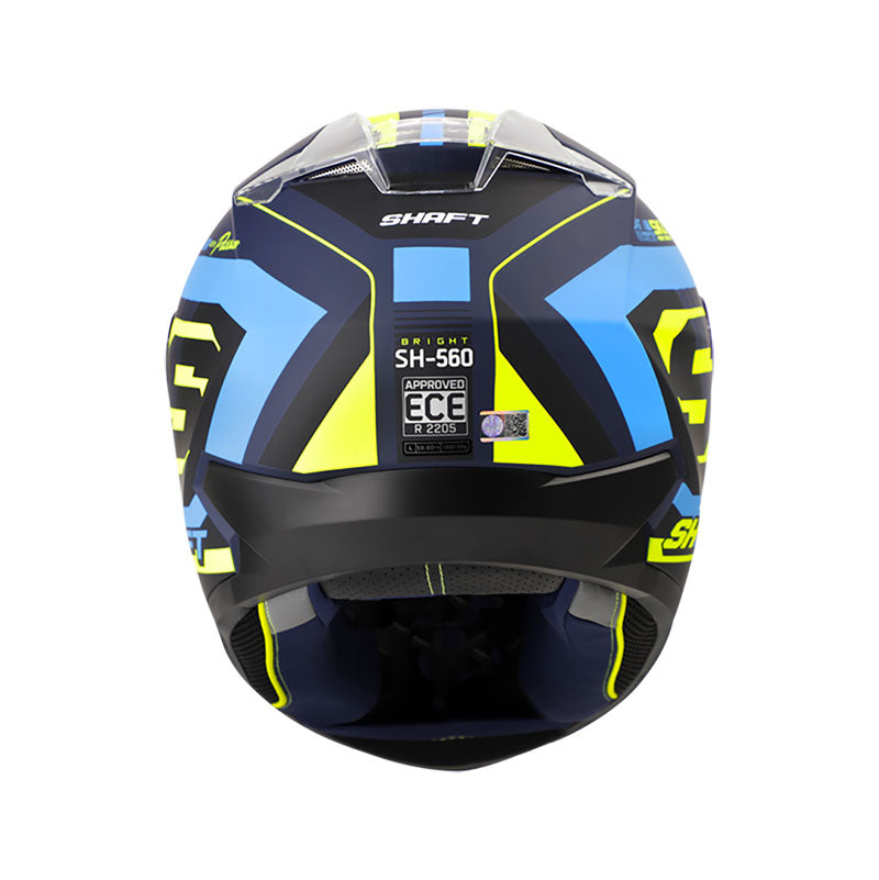 CASCO SHAFT SH-560 BRIGHT MATE AZUL NAVY AMARILLO NEON