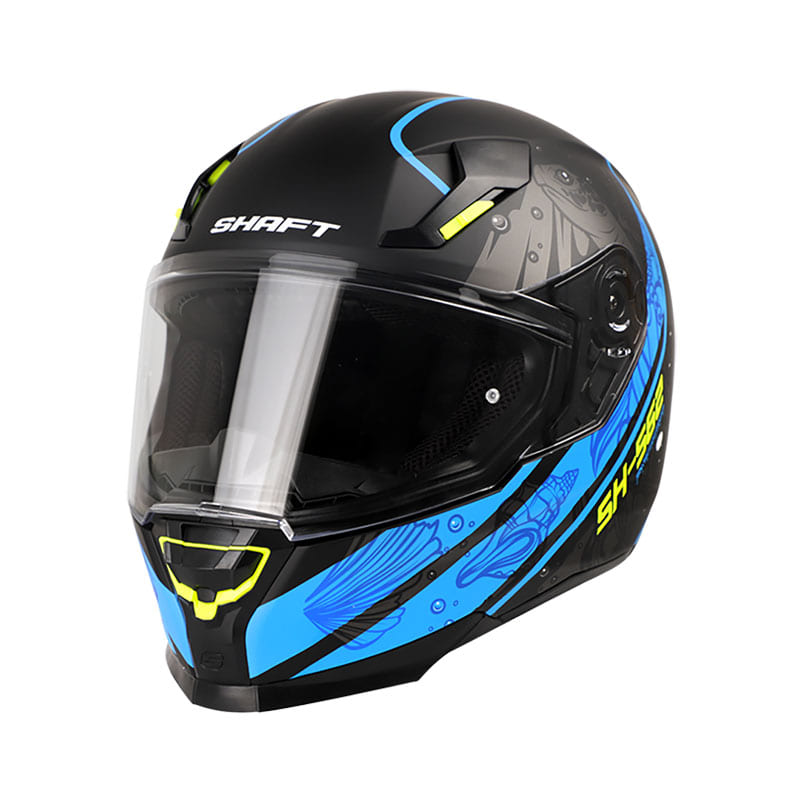 CASCO SHAFT SH-562 WORLD MATE NEGRO AZUL NEON