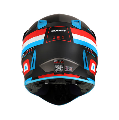 CASCO SHAFT SH-MX33 RAPTOR DEX MATE NEGRO ROJO AZUL