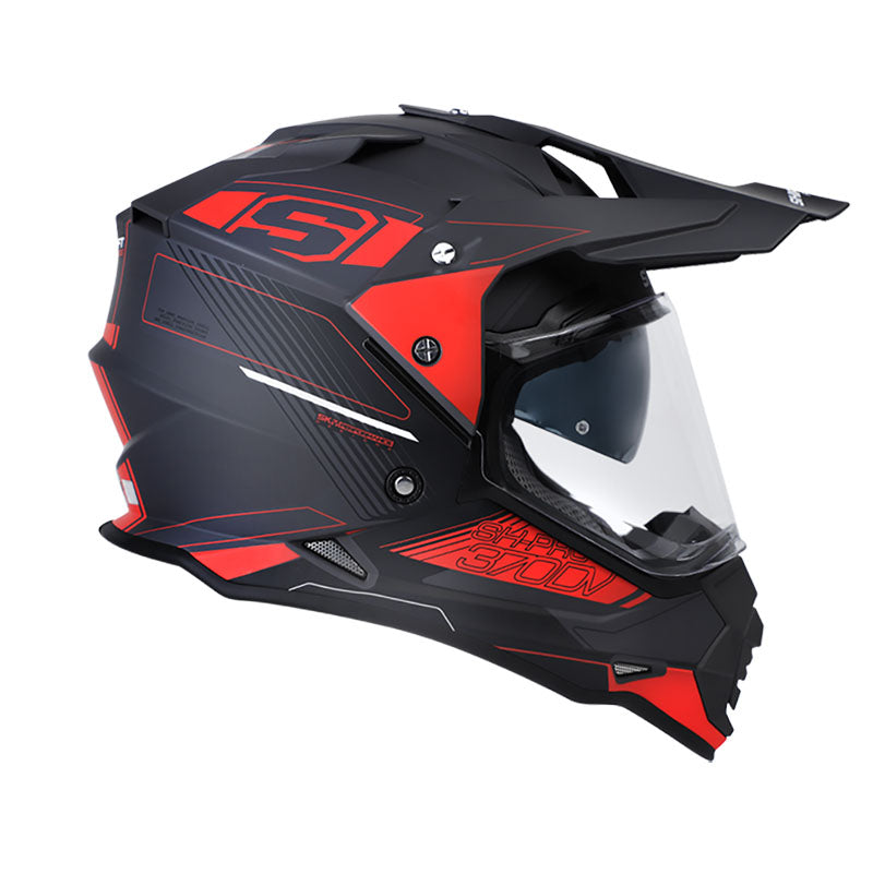 CASCO SHAFT SH-MX370DV PRO ESENCIAL MATE NEGRO ROJO