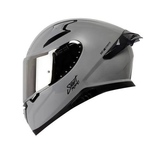 CASCO SHAFT SH-612DV PRO SOLID GRIS NEGRO VISOR PLATA