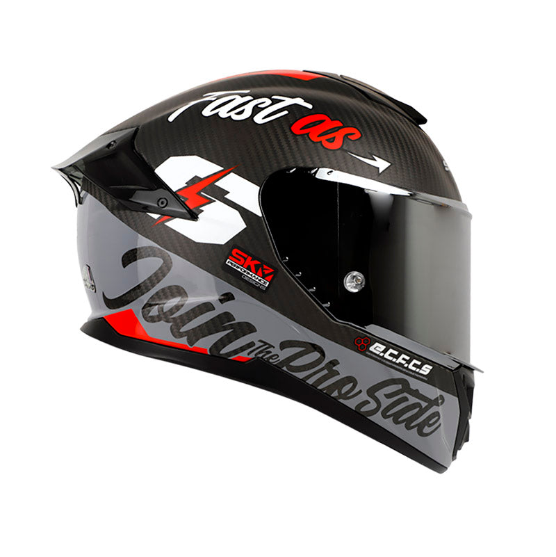 CASCO SHAFT SH-620C EVO APEX PRO NEGRO ROJO VISOR PLATA